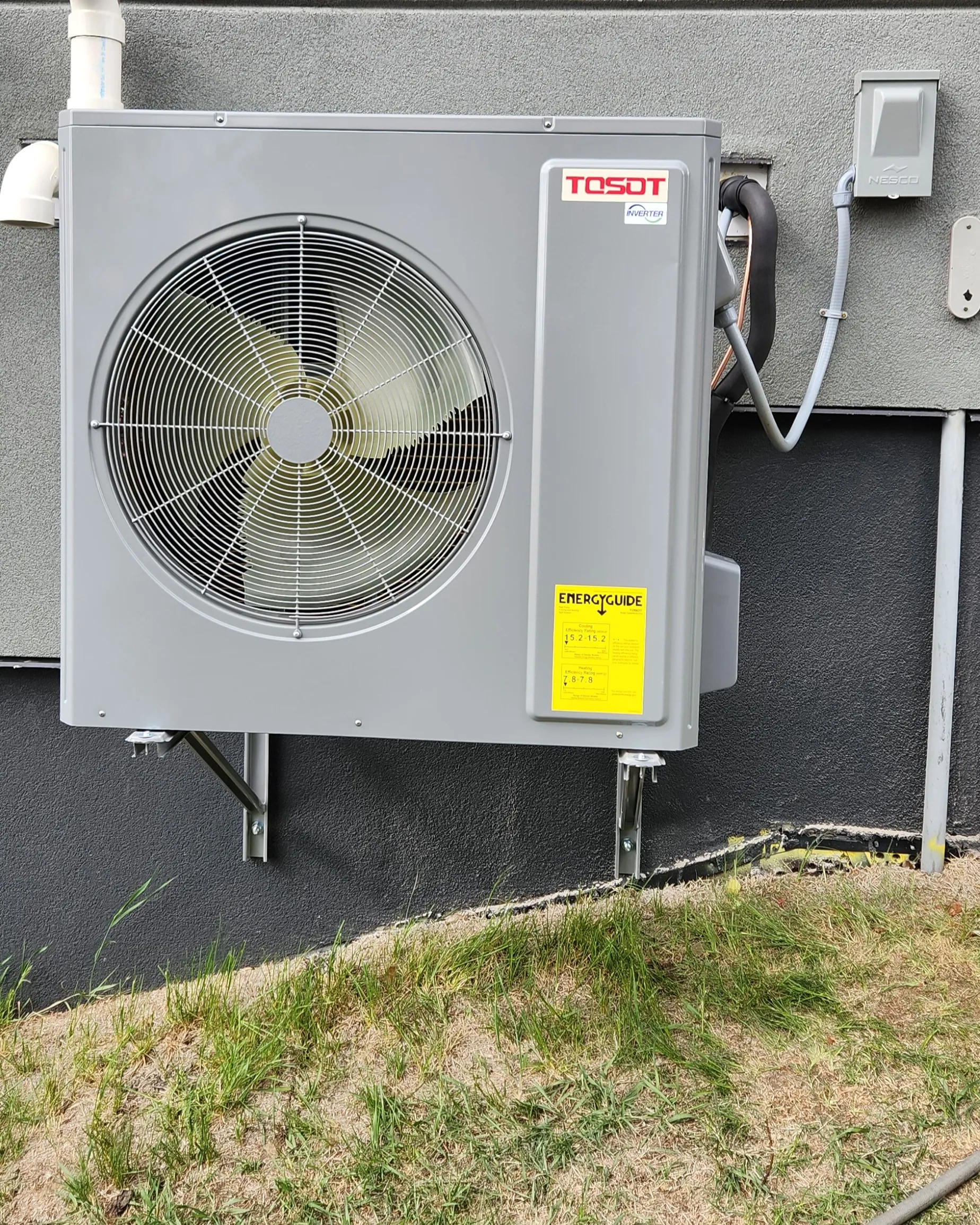 Cold climate heat pump installed on an Alberta home