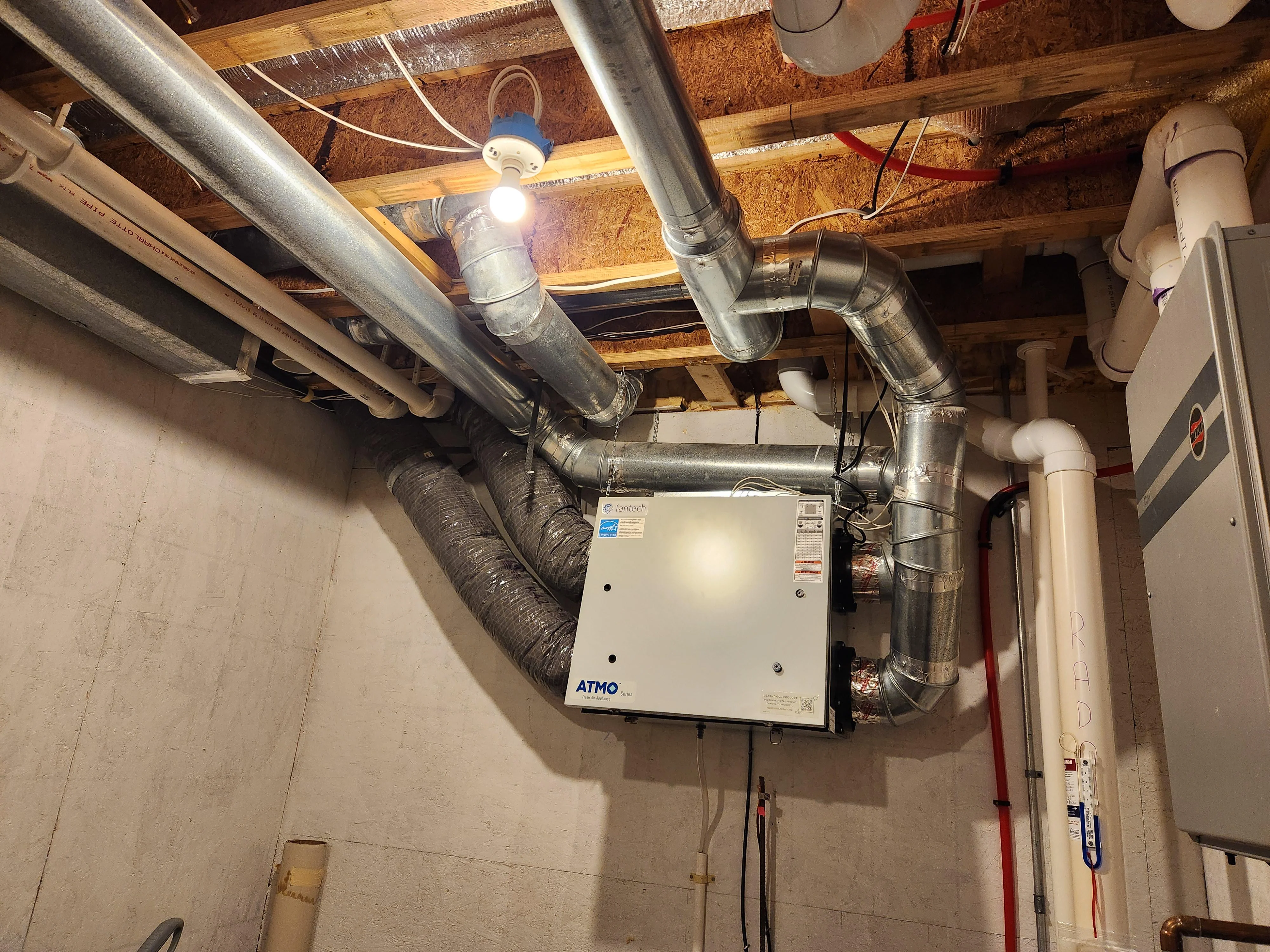 Indoor air quality equipment installed on an Alberta residential heating and cooling system